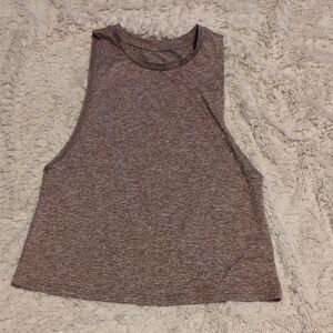 Sleeveless Heathered Gray Women's Top